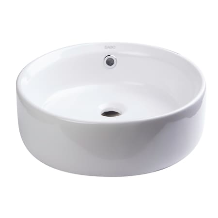 Eago EAGO BA129 16" ROUND CERAMIC ABOVE MOUNT BATHROOM BASIN VESSEL SINK BA129